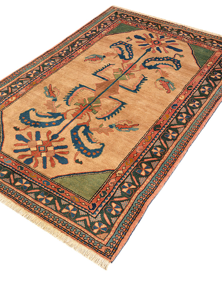 aalam gold wool hand knotted Rug - FloorShot