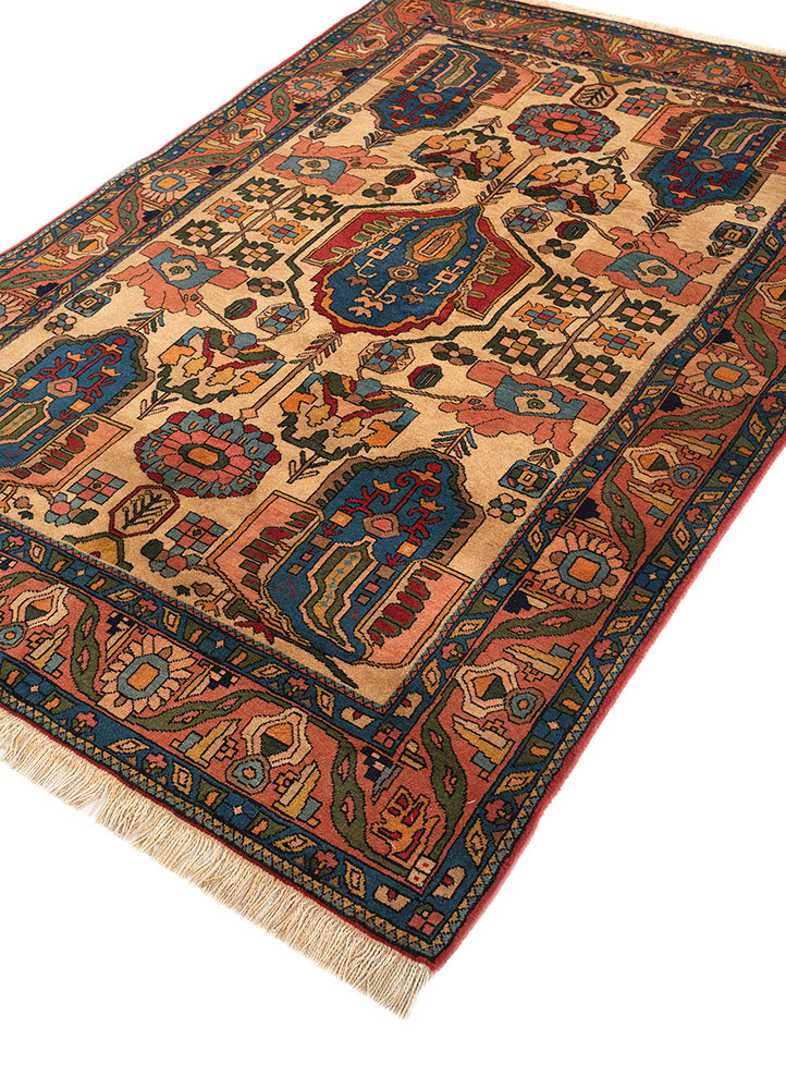 nuray gold wool hand knotted Rug - FloorShot