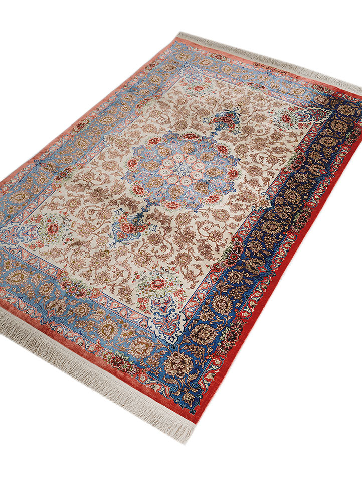 gulmarg gold silk hand knotted Rug - FloorShot