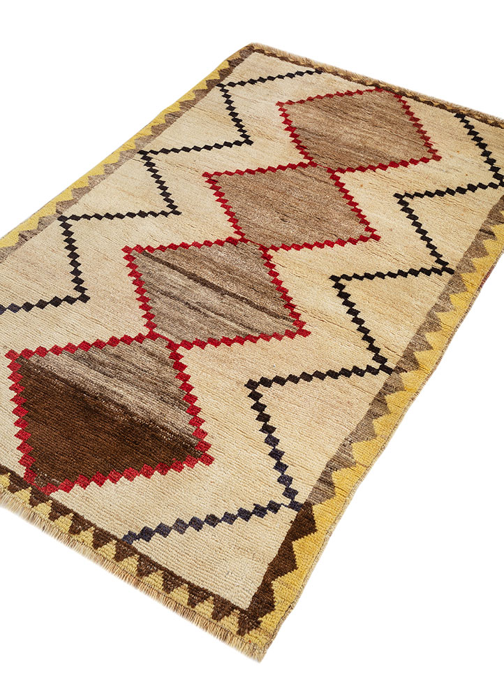zuri ivory wool hand knotted Rug - FloorShot