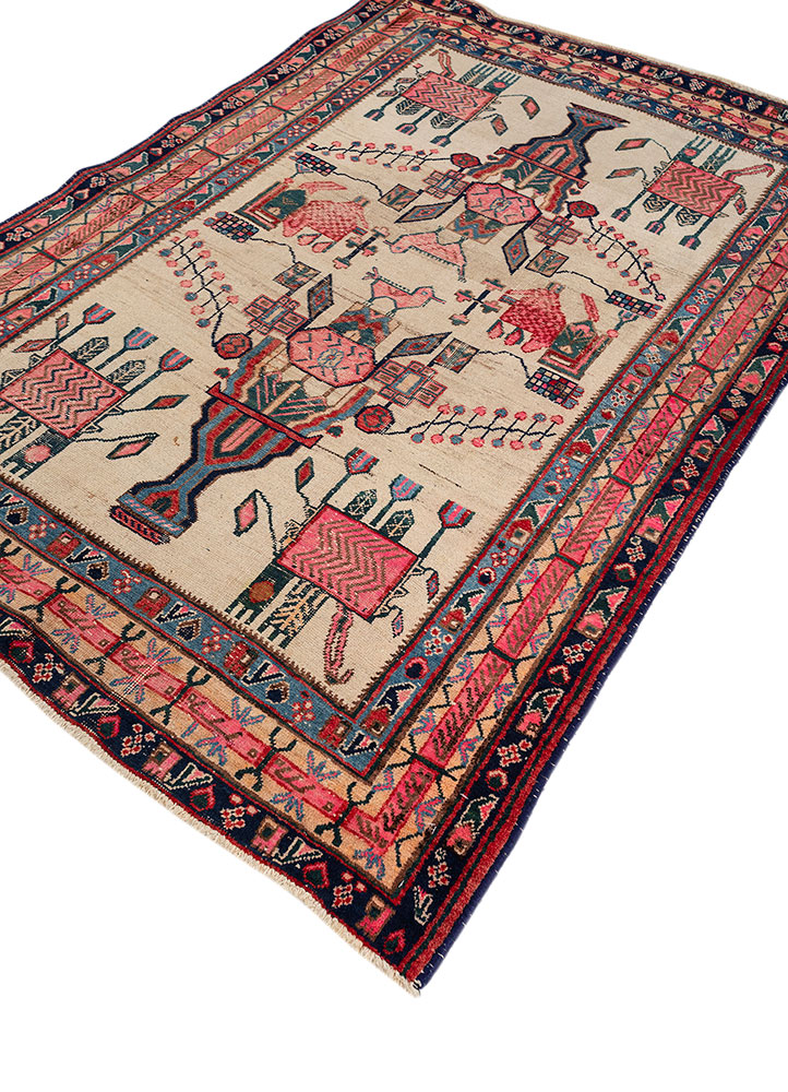 kiaan ivory wool hand knotted Rug - FloorShot