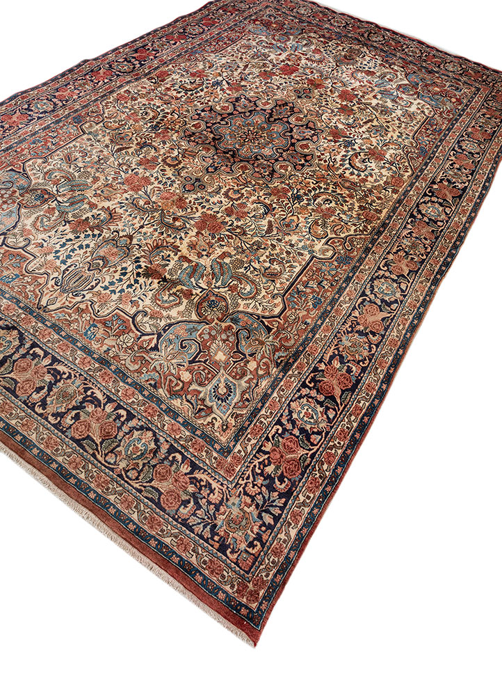 aalam gold wool hand knotted Rug - FloorShot