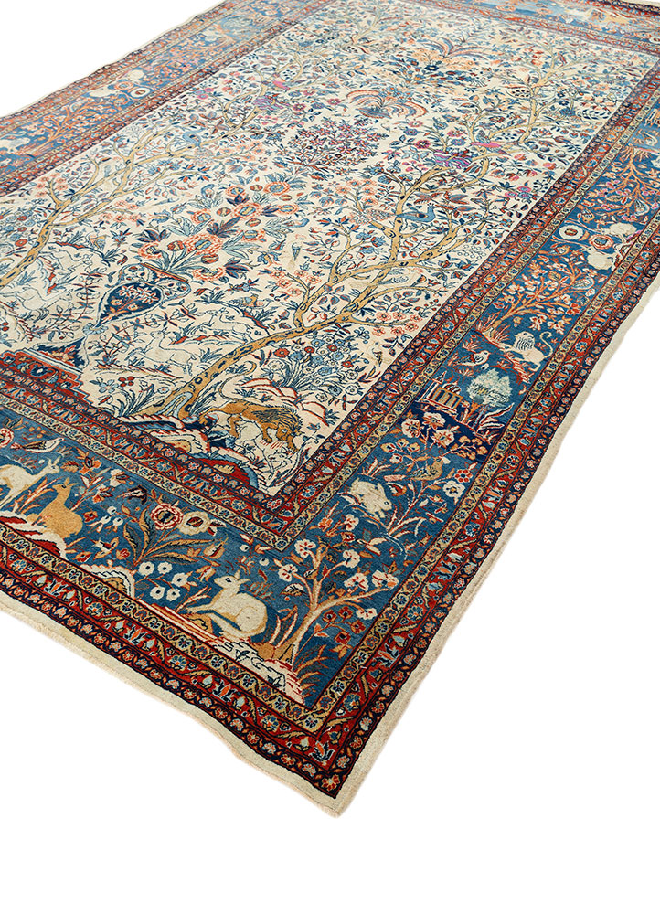 aalam gold wool hand knotted Rug - FloorShot