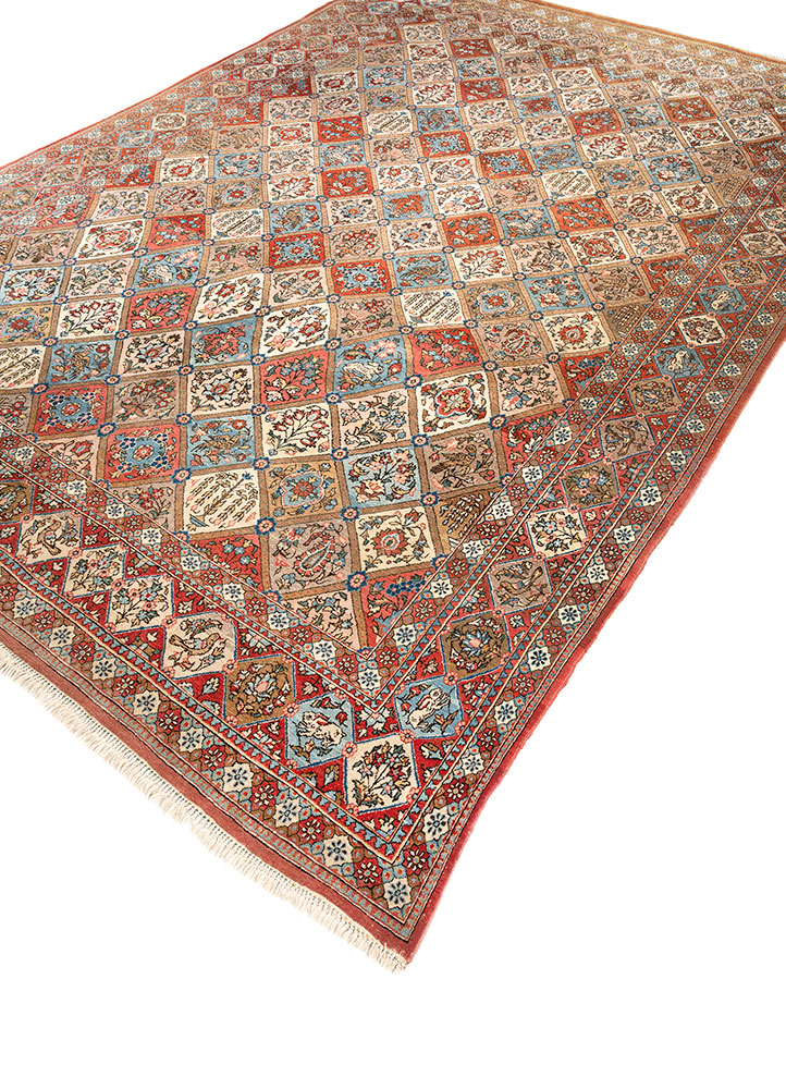 aalam ivory wool hand knotted Rug - FloorShot