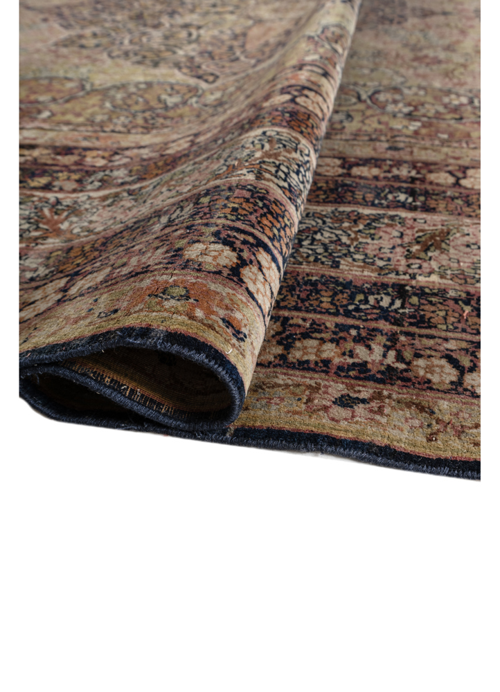 aalam green wool hand knotted Rug - FloorShot
