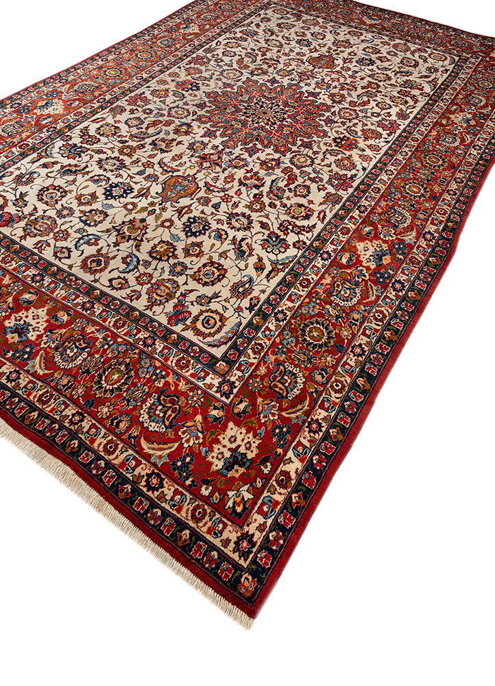 aalam grey and black wool hand knotted Rug - FloorShot