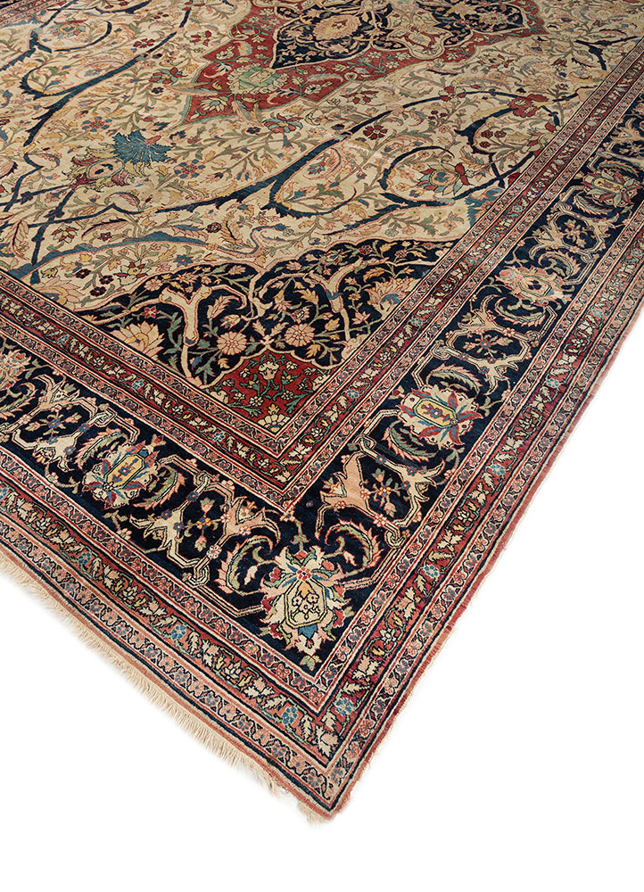 aalam gold wool hand knotted Rug - FloorShot