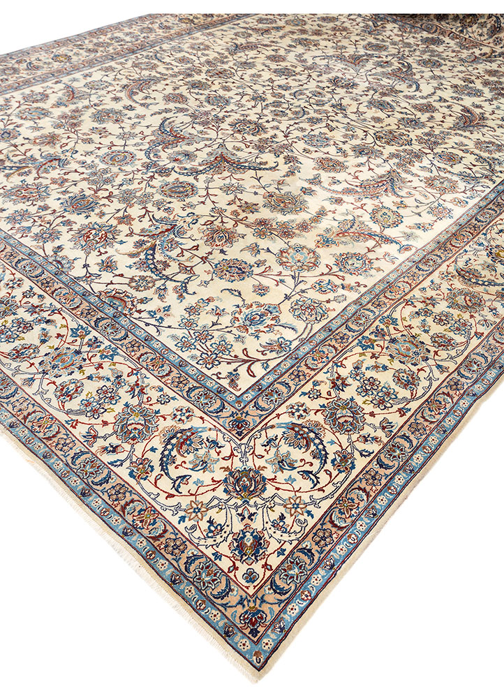 aalam gold wool hand knotted Rug - FloorShot