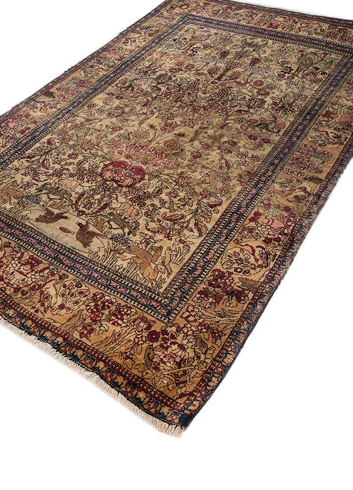 aalam green wool hand knotted Rug - FloorShot