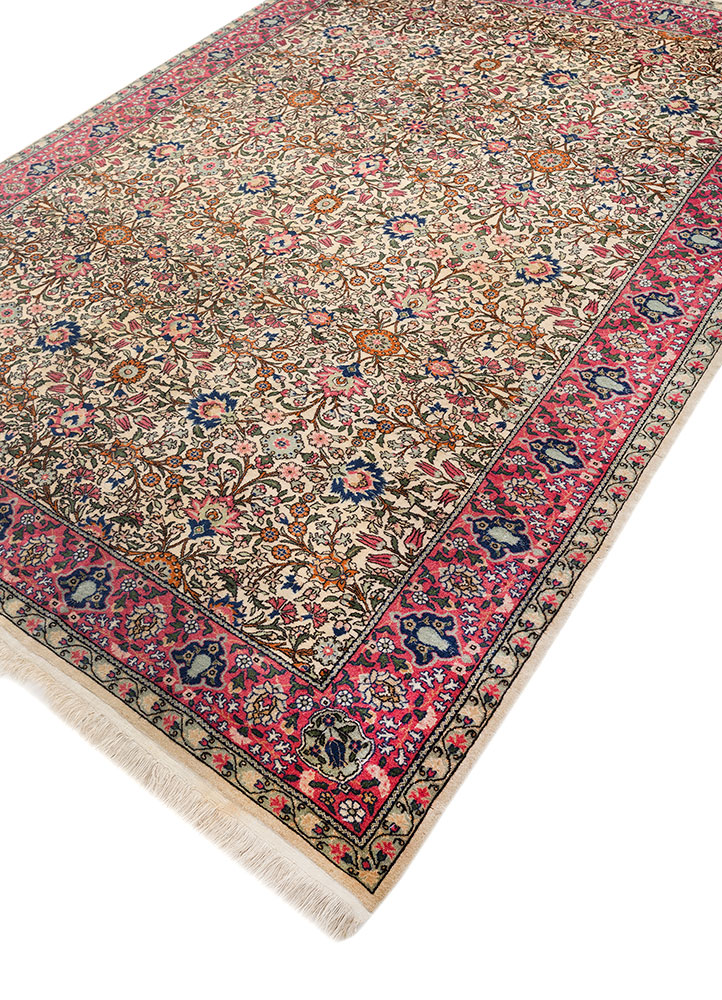 aalam blue wool hand knotted Rug - FloorShot
