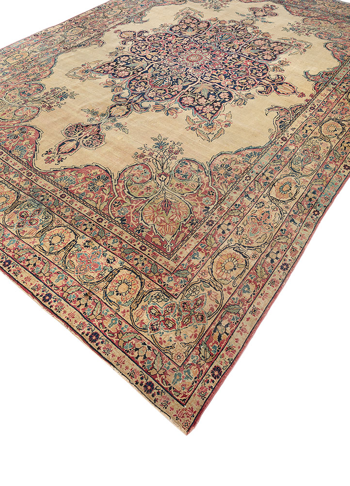 aalam green wool hand knotted Rug - FloorShot