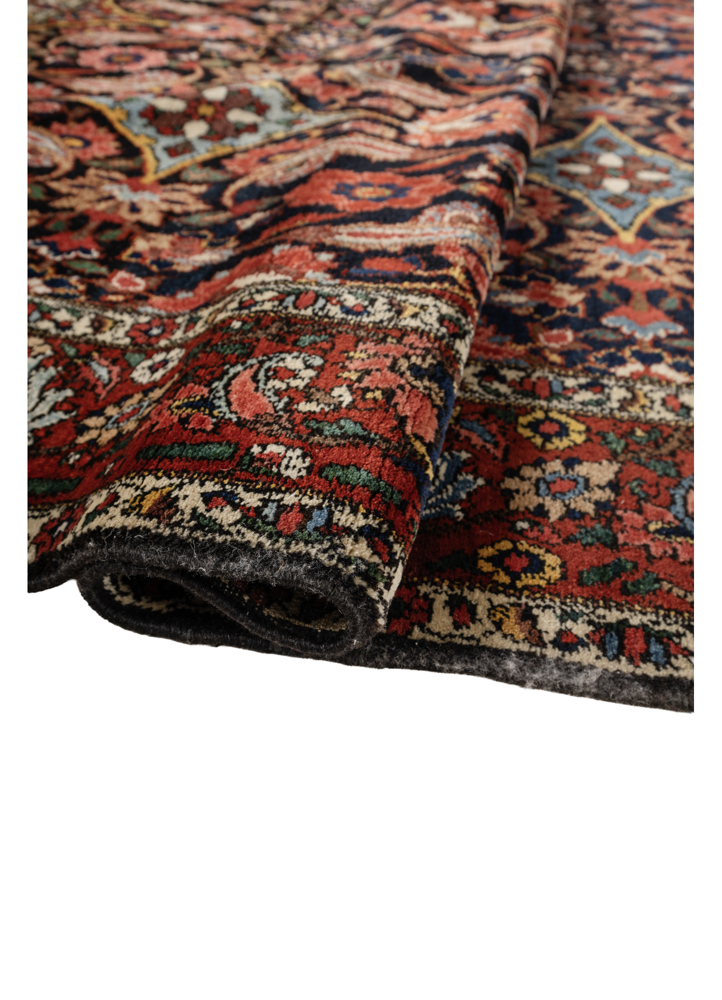 aalam pink and purple wool hand knotted Rug - FloorShot
