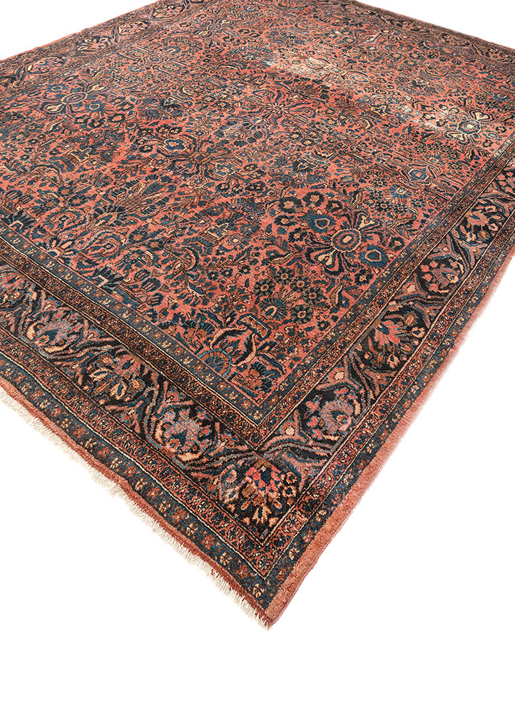 aalam grey and black wool hand knotted Rug - FloorShot