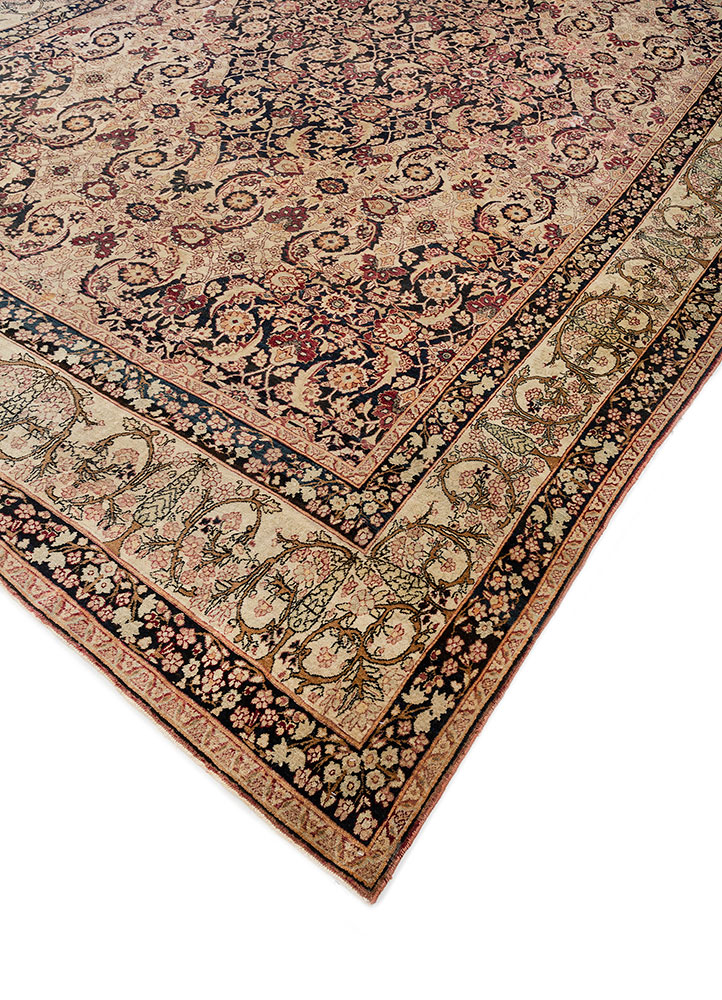 aalam green wool hand knotted Rug - FloorShot