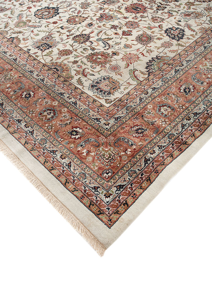 aalam blue wool hand knotted Rug - FloorShot