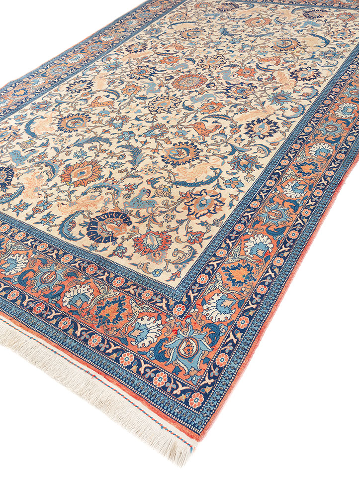 aalam gold wool hand knotted Rug - FloorShot