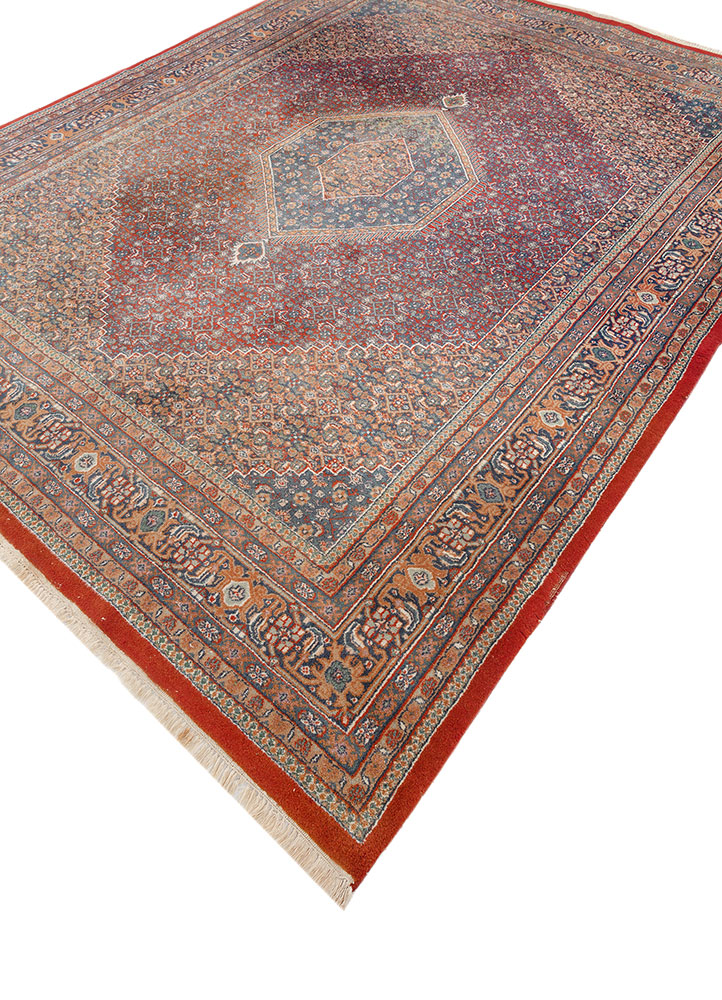 aalam blue wool hand knotted Rug - FloorShot