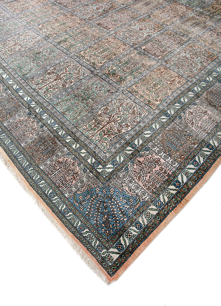 gulmarg blue silk hand knotted Rug - FloorShot