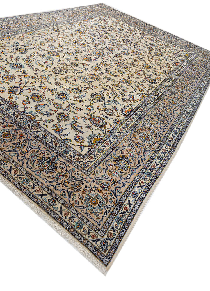 aalam gold wool hand knotted Rug - FloorShot