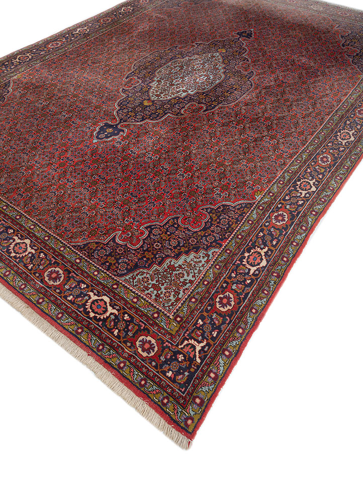 aalam blue wool hand knotted Rug - FloorShot