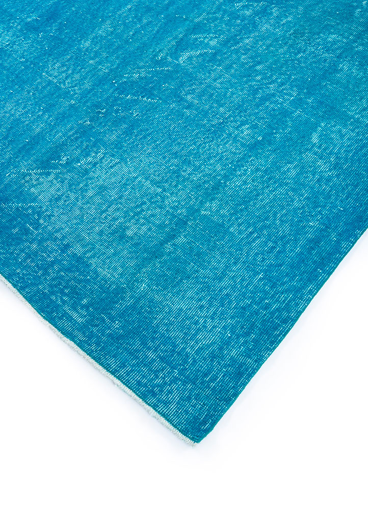 lacuna blue wool hand knotted Rug - FloorShot