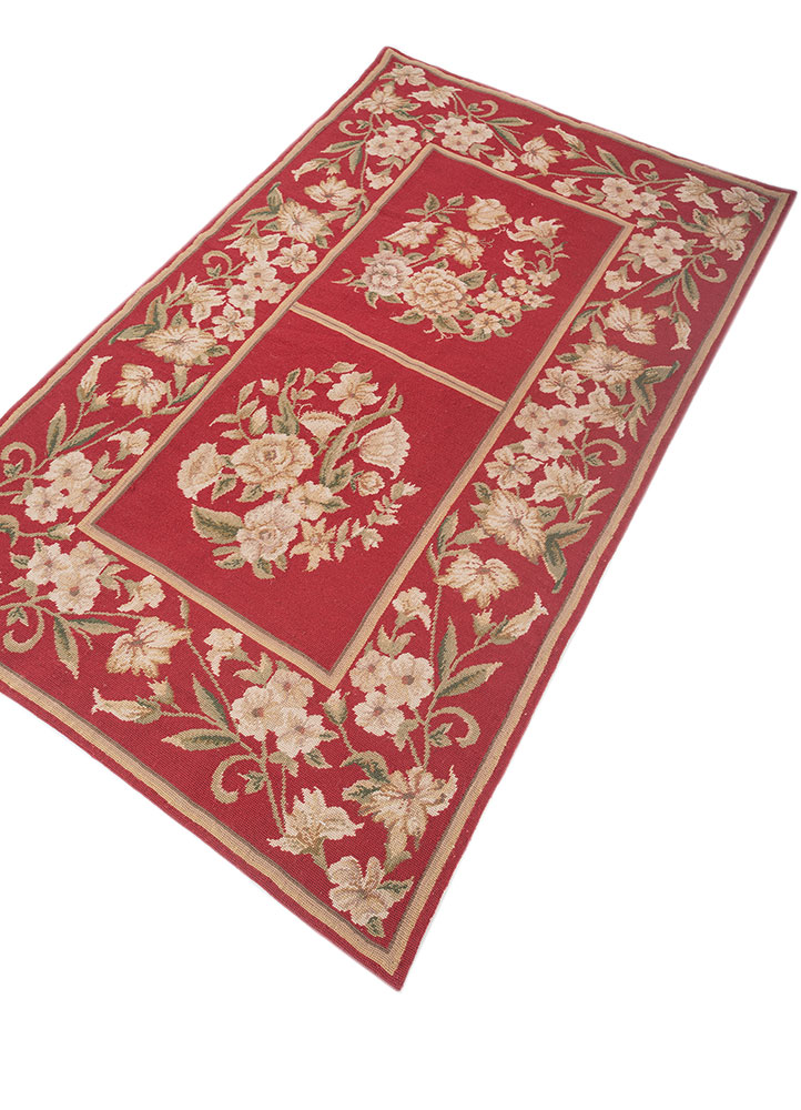 wall art red and orange wool flat weaves WALL ART & TAPESTRY - FloorShot