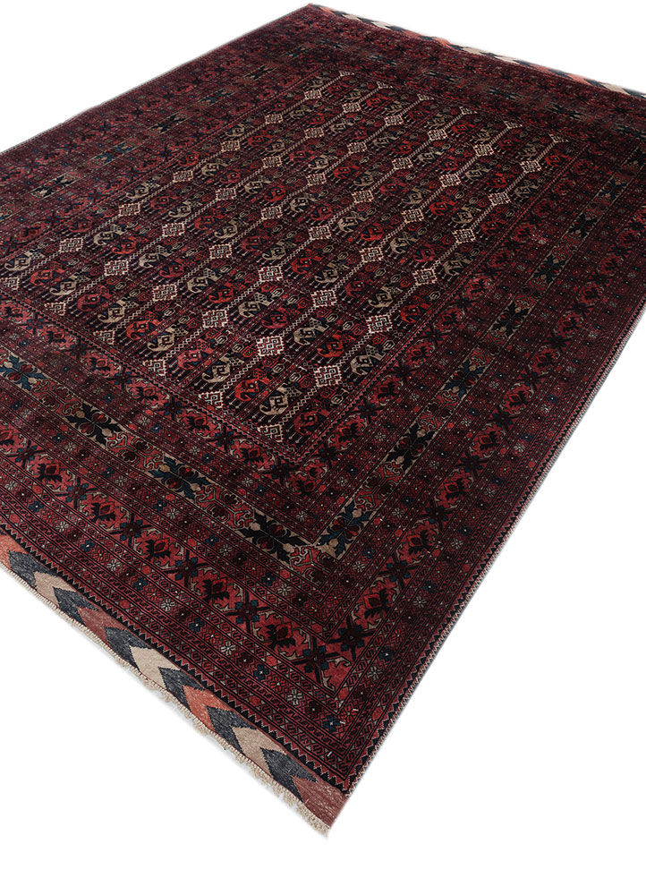 aalam blue wool hand knotted Rug - FloorShot