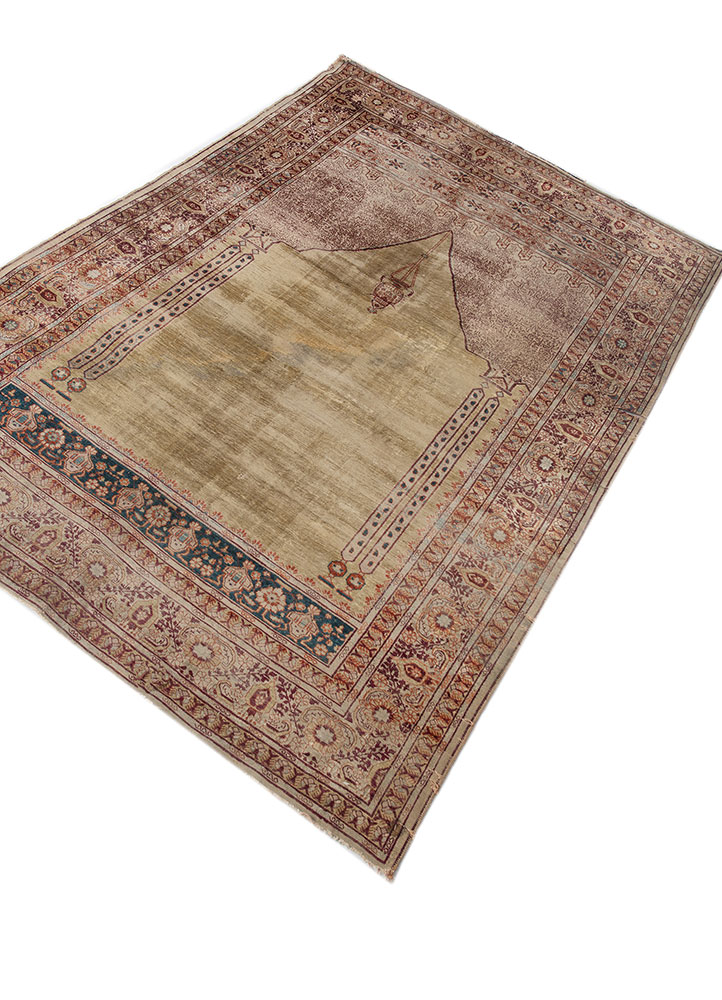 gulmarg green silk hand knotted Rug - FloorShot