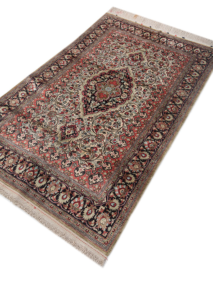 gulmarg blue silk hand knotted Rug - FloorShot