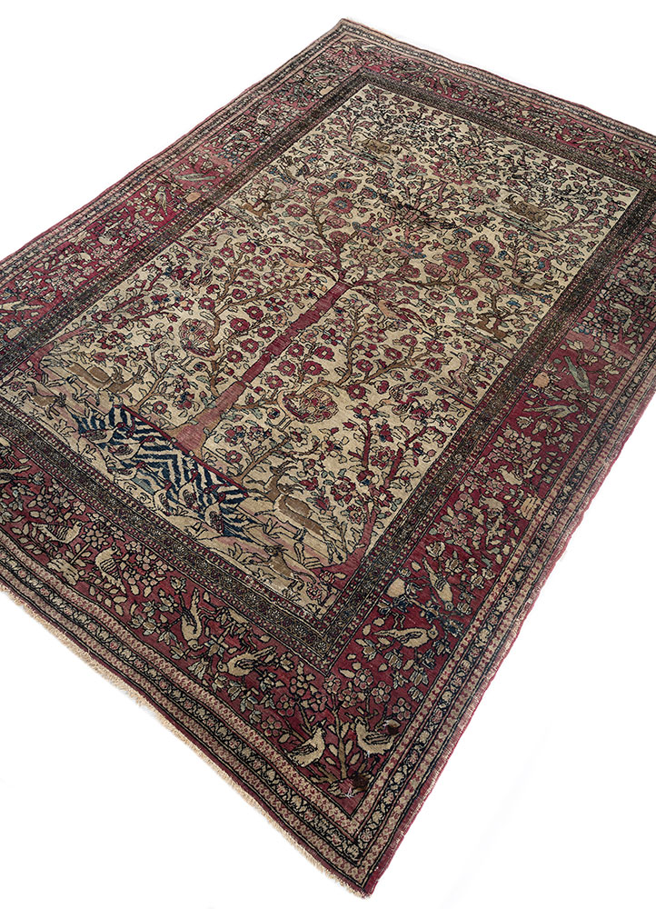 aalam green wool hand knotted Rug - FloorShot