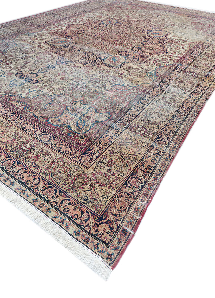 aalam green wool hand knotted Rug - FloorShot