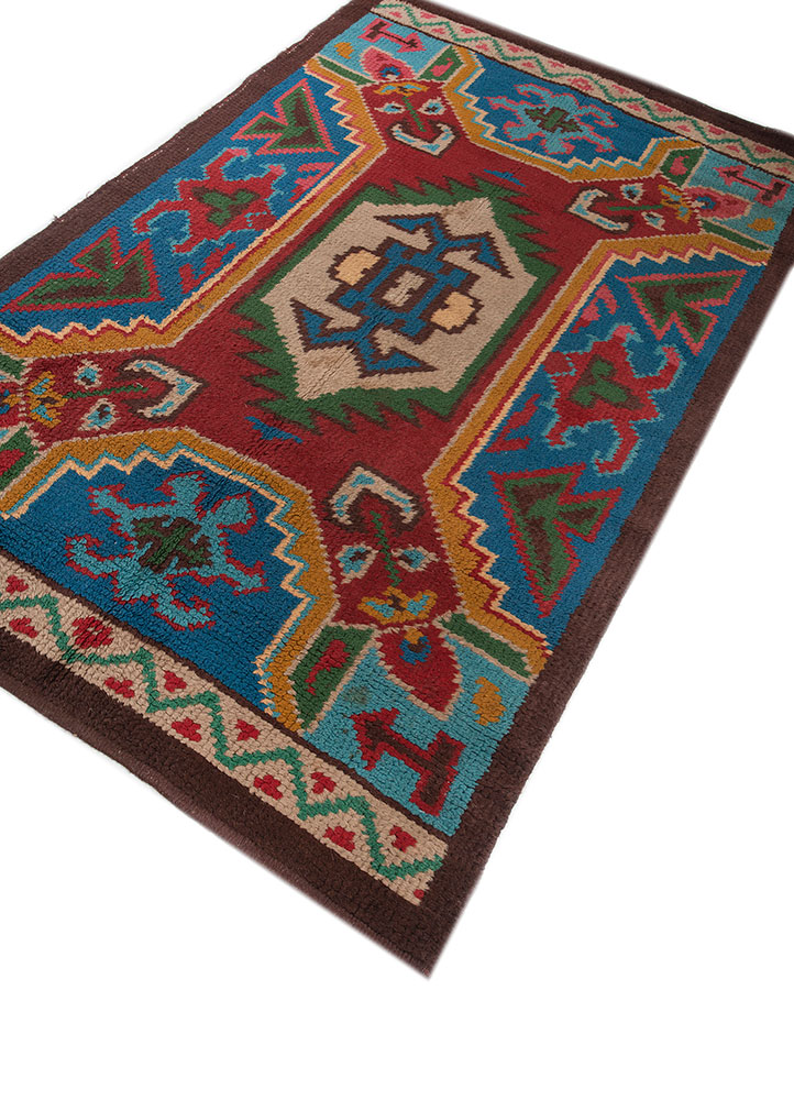 kiaan red and orange wool  Rug - FloorShot