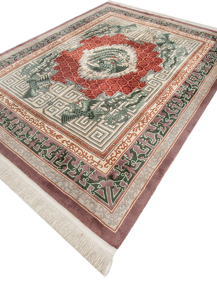 pechino ivory wool hand knotted Rug - FloorShot