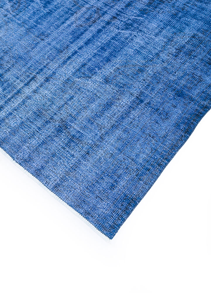 lacuna blue wool hand knotted Rug - FloorShot