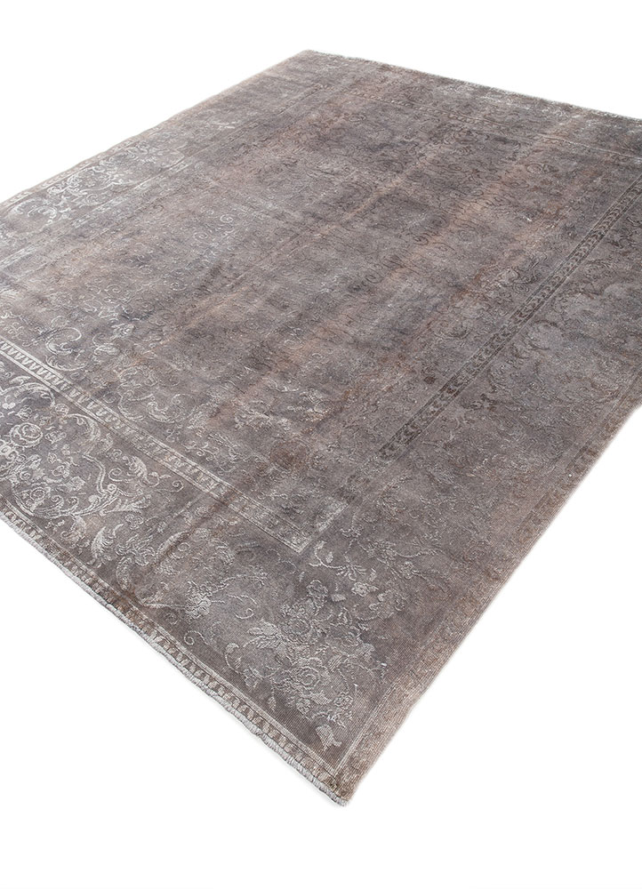 aalam pink and purple wool and silk hand knotted Rug - FloorShot