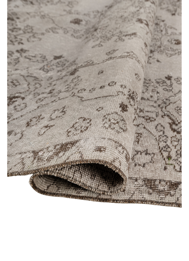 vintage blue wool hand knotted Rug - FloorShot