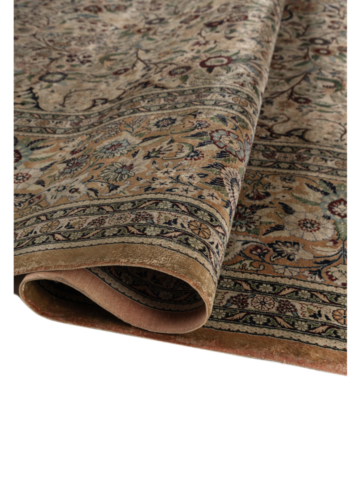 gulmarg green silk hand knotted Rug - FloorShot