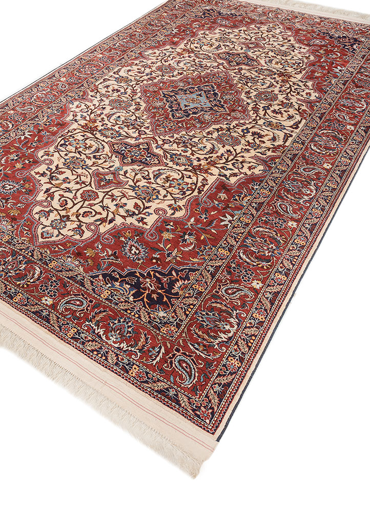 aalam blue wool hand knotted Rug - FloorShot