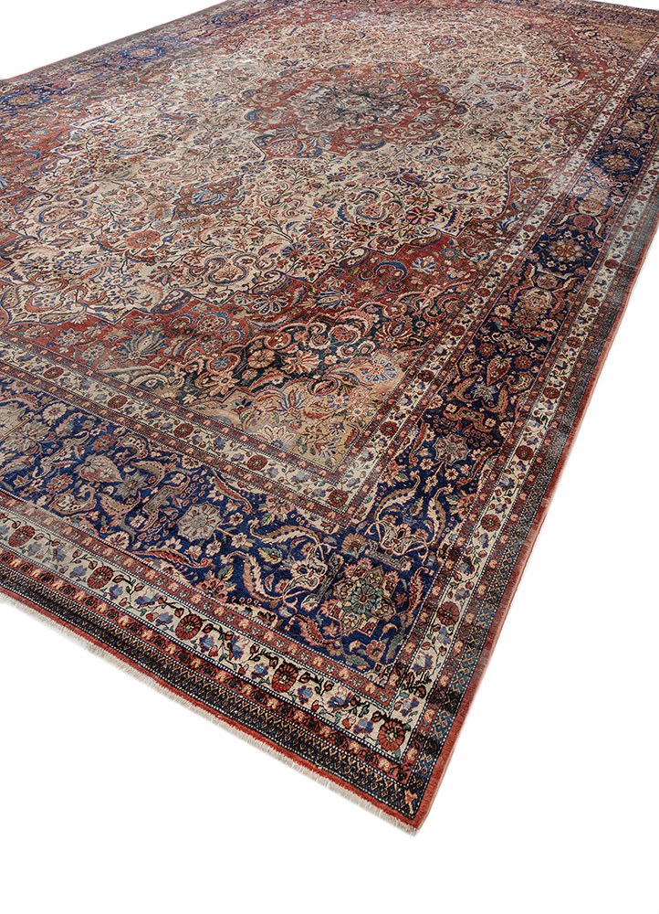 gulmarg blue silk hand knotted Rug - FloorShot