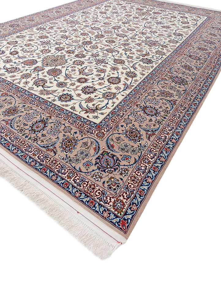 aalam red and orange wool hand knotted Rug - FloorShot