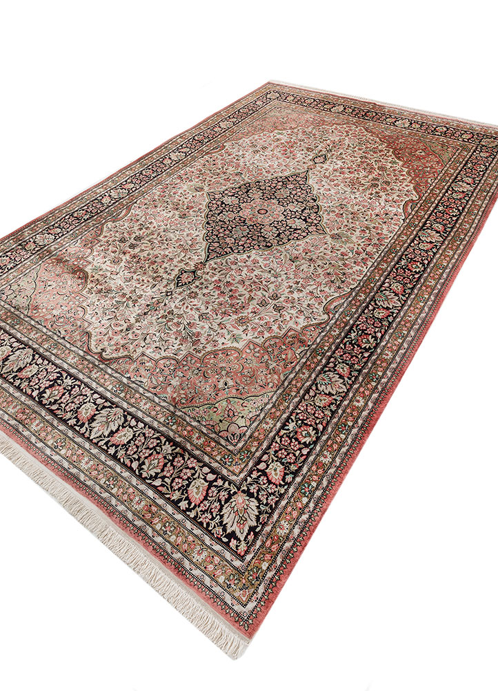 gulmarg green silk hand knotted Rug - FloorShot