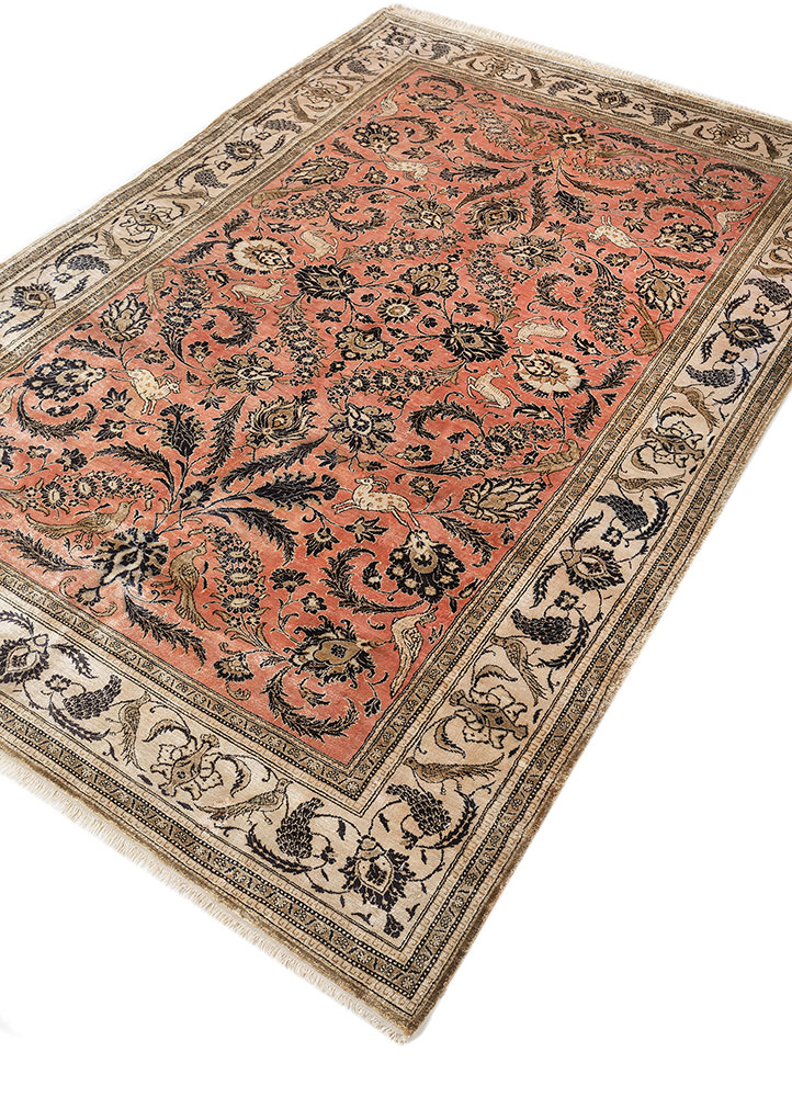 gulmarg green silk hand knotted Rug - FloorShot