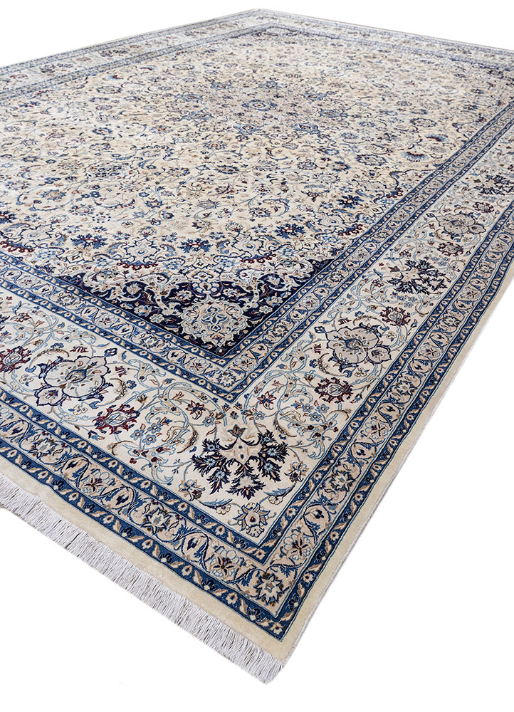 aalam red and orange wool hand knotted Rug - FloorShot