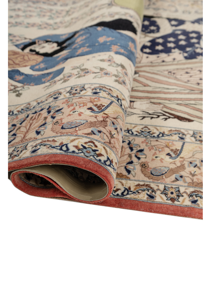 aalam ivory wool hand knotted Rug - FloorShot