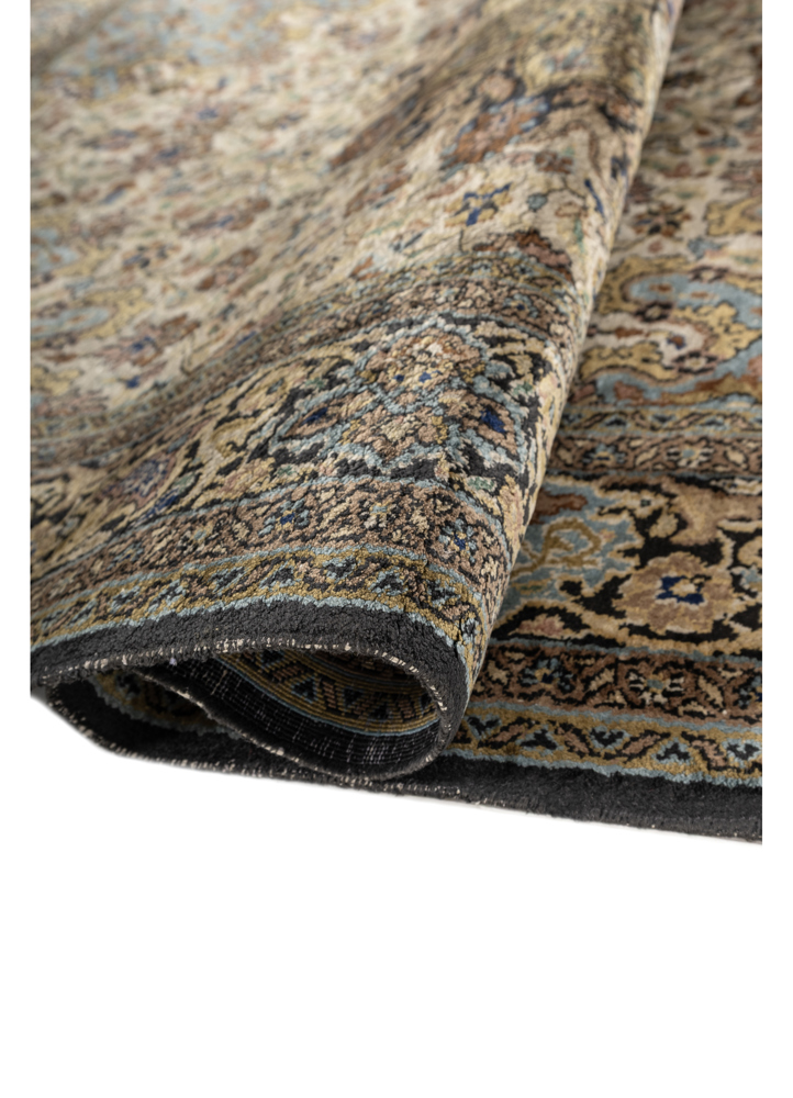 gulmarg green silk hand knotted Rug - FloorShot