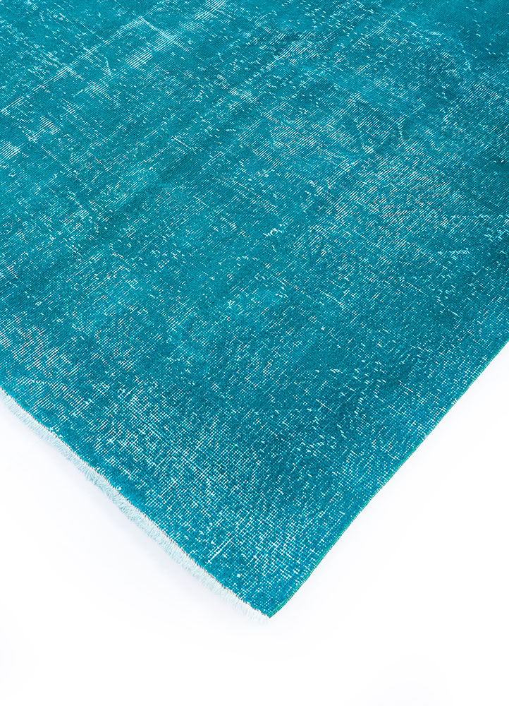 lacuna blue wool hand knotted Rug - FloorShot