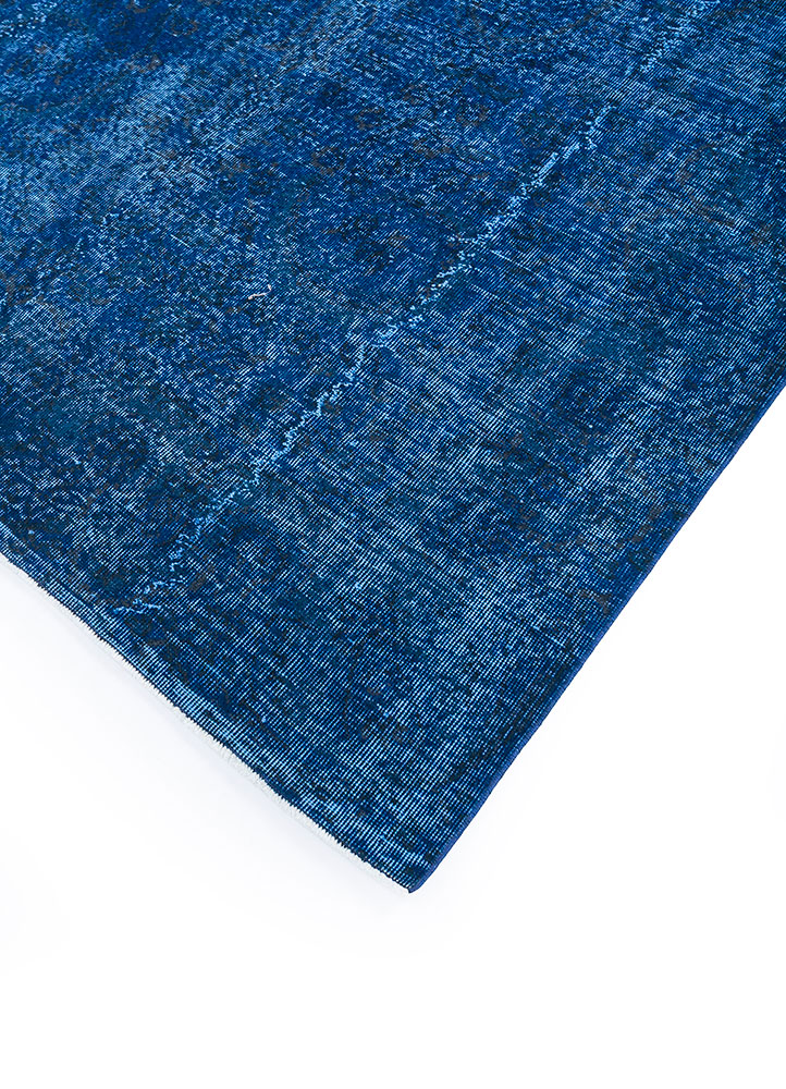 lacuna blue wool hand knotted Rug - FloorShot