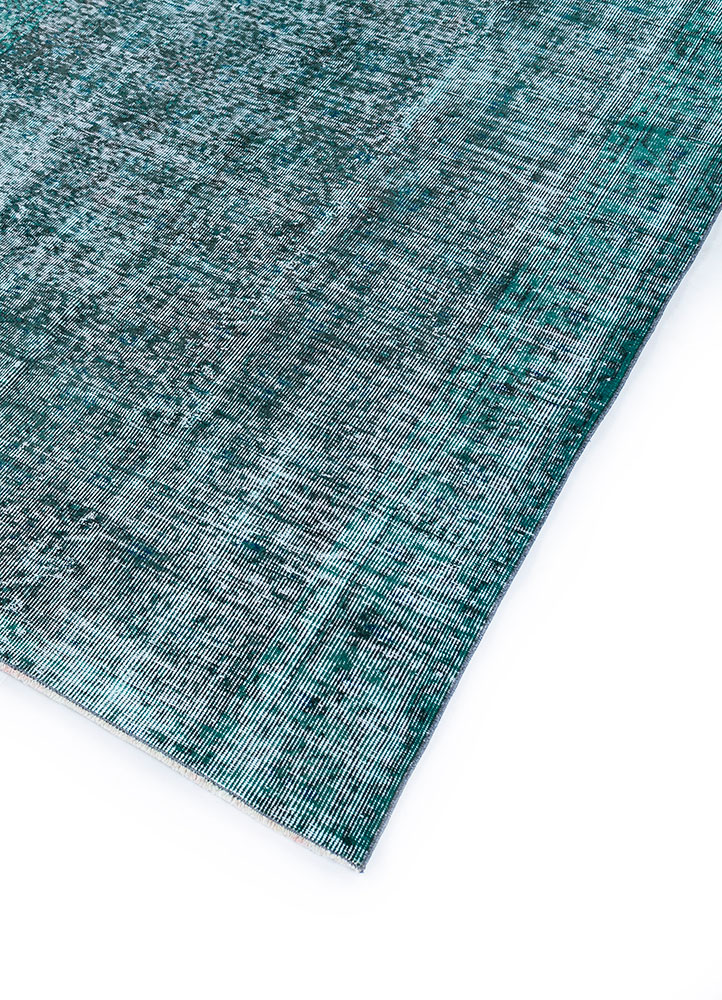 lacuna green wool hand knotted Rug - FloorShot