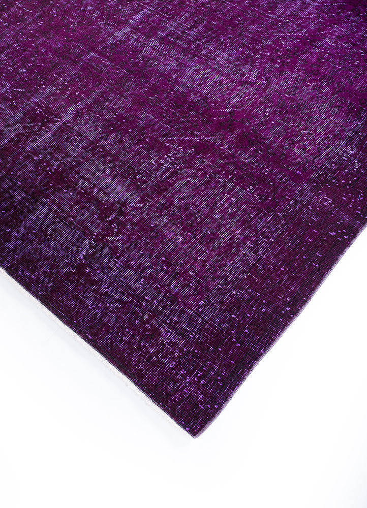 lacuna pink and purple wool hand knotted Rug - FloorShot