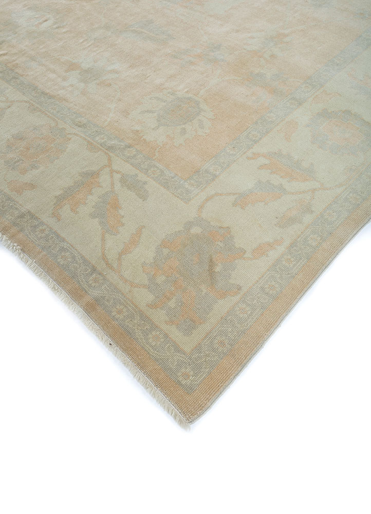 aalam red and orange wool hand knotted Rug - FloorShot